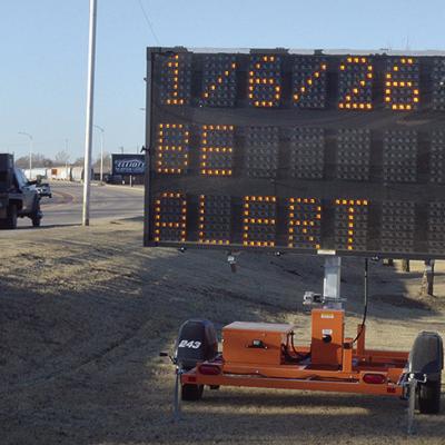 A sign on Gary Boulevard warns Clinton drivers to be cautious of the upcoming construction to Exit 65 to start Tuesday. CDN | Micah Ashcraft
