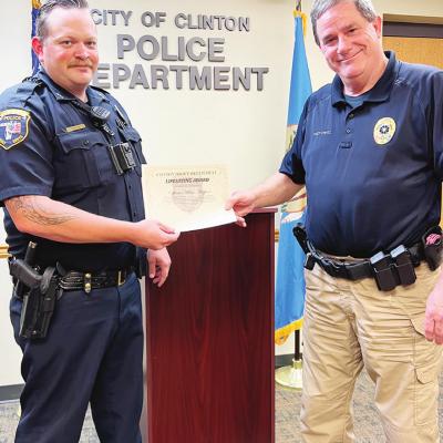 Officer is honored for saving life