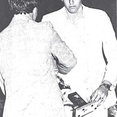 Center Bryan Baca received “Offensive Player of the Year” honors for the Clinton High School Red Tornadoes basketball team from Coach Don Lacy during the annual CHS winter sports banquet. Baca was also named to the Daily Oklahoman All-State team CLINTON’S HISTORY 10, 20, 30 AND 40 YEARS AGO