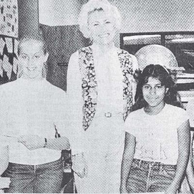 “Stash Your Trash” poster winners at Nance Elementary School included, from left, Kasey Kinder, third grade, third place; Ashlea Boling, sixth grade, second place; Freda Sone-Meacham, executive director of the Chamber of Commerece; Alexandra Moncada, fifth grade, first place; and Jimmy Argyle, fifth grade, honorable mention. CLINTON’S HISTORY 10, 20, 30 AND 40 YEARS AGO