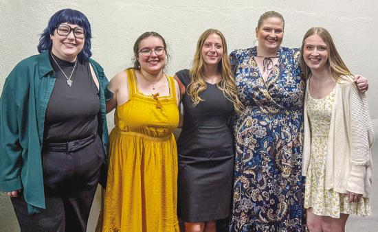 From left, Kim Berkenbile, Gwen Ferris, Morgan Dixon, Chelsea Nickel and Kira Pendleton. CDN | Courtesy photo