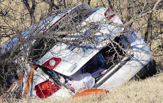 This Nissan Rogue is being prepared to have its doors pried open to remove the driver and provide medical treatment after an accident Tuesday morning on Walton Road off of U.S. Highway 183, south of Clinton. Only the one vehicle is known to be involved in