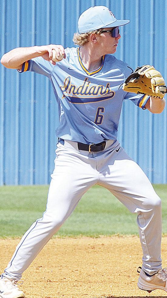 No. 6 Jiles Southall hurls the ball to first during A-B’s home game against Thomas last year. CDN | Sam Goodwyn