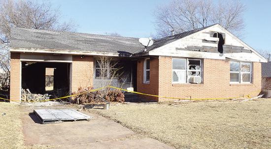 The aftermath of a structure fire that broke out Saturday at 1121 Lee Ave., which is currently under investigation by Clinton Police Department and Clinton Fire Department under the suspicion of arson. CDN | Micah Ashcraft