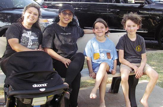 This group of people decided to go and enjoy the sun and play in the park recently at McLain Rogers Park. Pictured from left are Eboney Conway, Estebaliz Azur, Charlotte Berg, and Magnus Conway. CDN | Christian Jacobsen