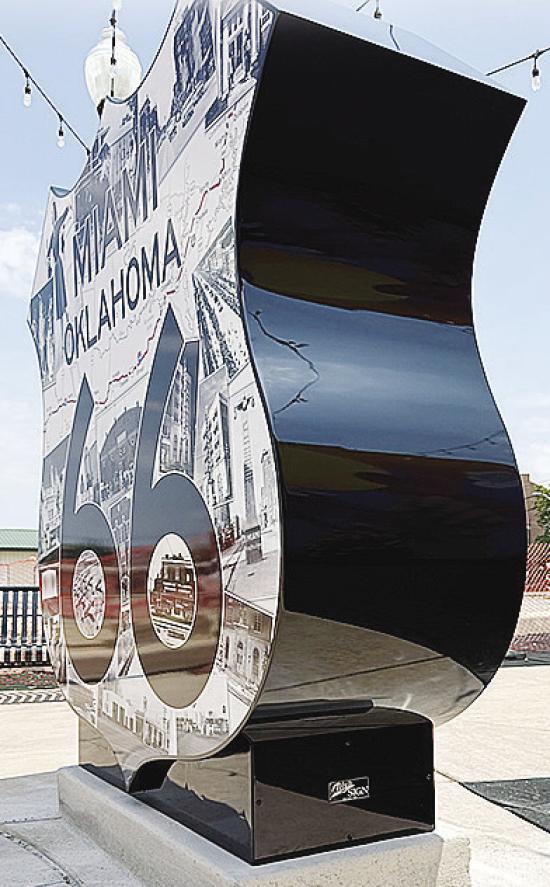 Route 66 monument like the one pictured here in Miami to be installed in Clinton. CDN | Courtesy photo Route 66 monument like the one pictured here in Miami to be installed in Clinton. CDN | Courtesy photo