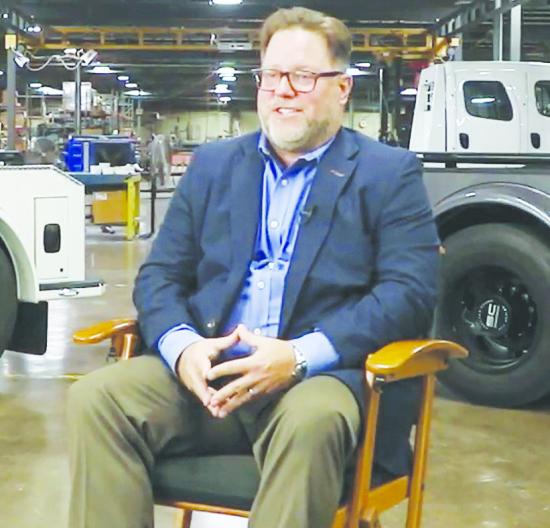 Brian Aneshansley during an interview in the factory floor of SportChassis in Clinton. CDN | Courtesy photo