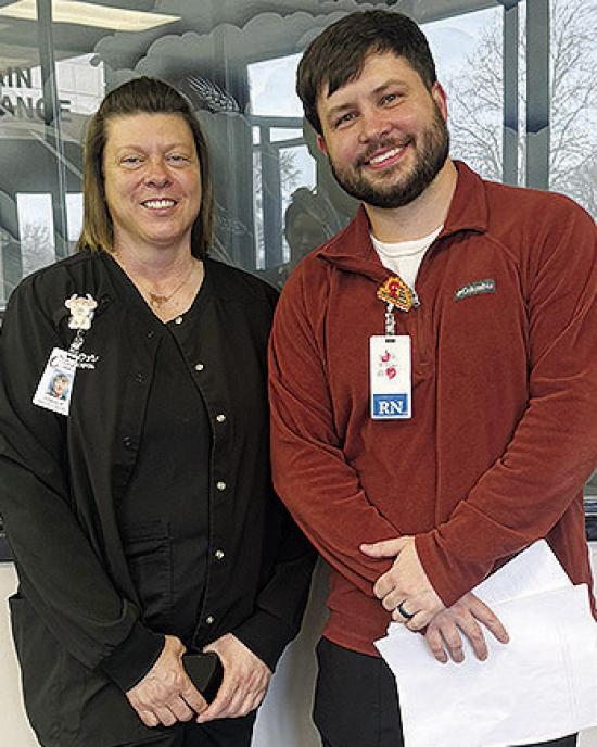 Chasity Richardson, left, and Brendan Price were officially named co-administrators at Tuesday’s special meeting of the Clinton Regional Hospital Authority. CDN | Courtesy photo