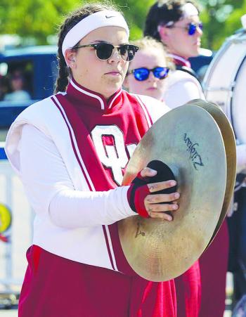 Rebekah Campbell performs with the Pride of Oklahoma at last year’s OU vs. Texas football game at the Texas State Fair. CDN | Courtesy photo
