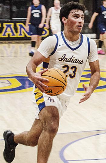 Arapaho-Butler’s Orsan Jubara goes up for the layup during the Indians’ firstround matchup of the Western Equipment Classic against Cordell. CDN | Sam Goodwyn